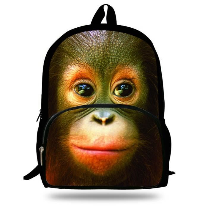 VEEWOW Sac animal de sac a dos pour enfants singe sac a dos Noir Cdiscount Bagagerie Maroquinerie