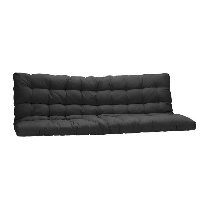 Futon 135 x 190 cm spécial banquette lit ép.10cm - Noir - MODULO
