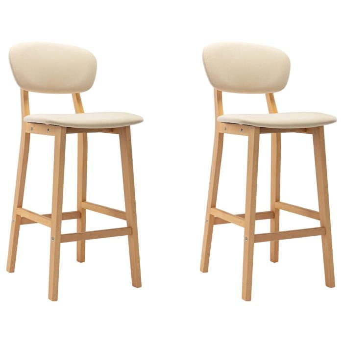 vidaXL Lot de 2 Tabourets de Bar Chaise de Pub Siège de Bistrot Meuble de Salle à Manger Cuisine Salon Maison Intérieur 289369