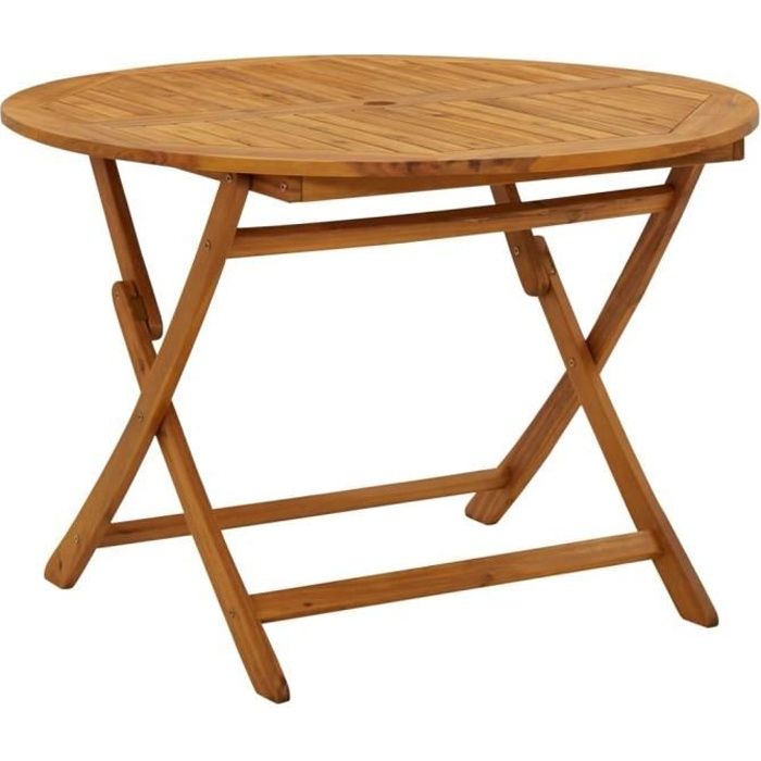 vidaXL Table pliable de jardin Bois d'acacia - vue 3