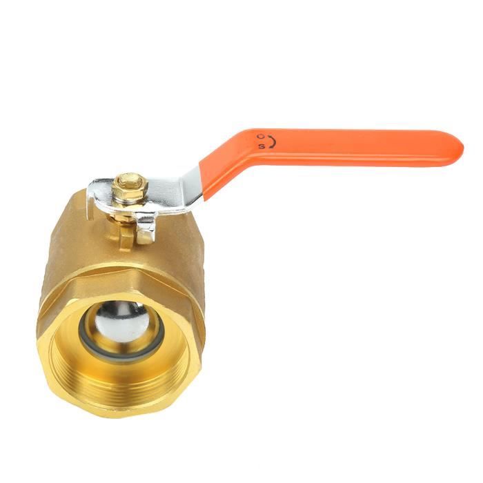 Lot De 5 Robinets à Boisseau Sphérique 1/2" En Laiton Nickelé - DN15, 16 Bars - Avec Poignée Noire Et 1m De Bande PTFE