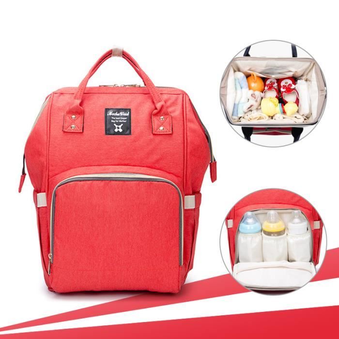 Sac A Dos A Langer Bebe Impermeable En Oxford Grande Capacite 55l Papa Mama Voyage Rouge Rouge Achat Vente Sac A Langer 8893701196545 Cdiscount