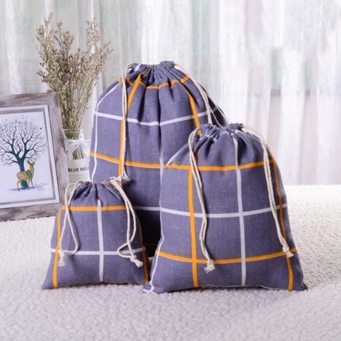 Lot De 3 Pochettes Cadeau En Microfibre - 25x10 Cm - Marron - Neuf