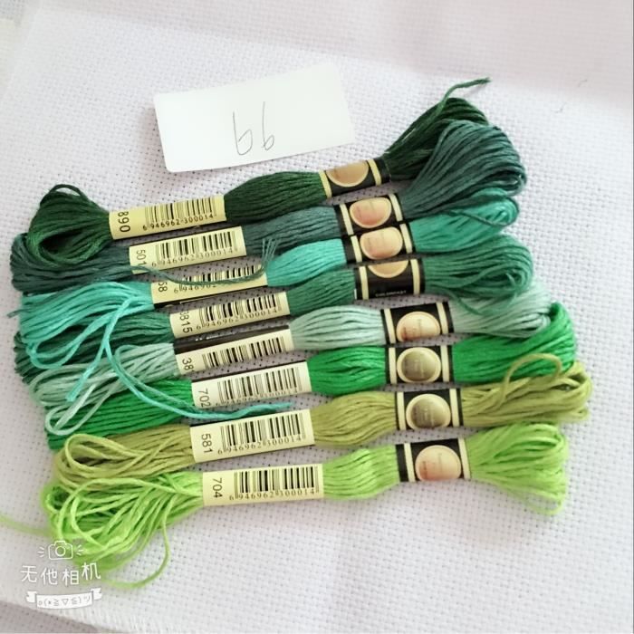 Lot De 100 Fils à Broder Multicolores Cisixin - Polyester-coton Pour Point De Croix