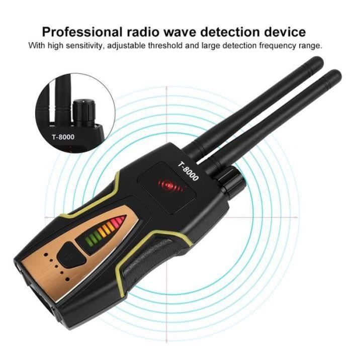 TopYart Détecteur Anti-Espion 4-en-1 - Caméra, Micro, GPS, Signal RF - Portable Et Haute Sensibilité