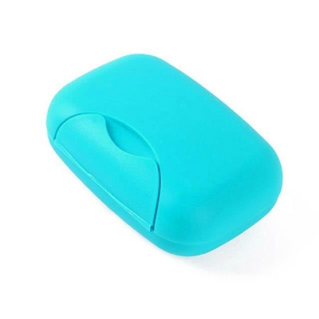 Boîte à Savon Voyage Anti-Fuite Avec Couvercle – Bleu – Gym, Camping, Douche