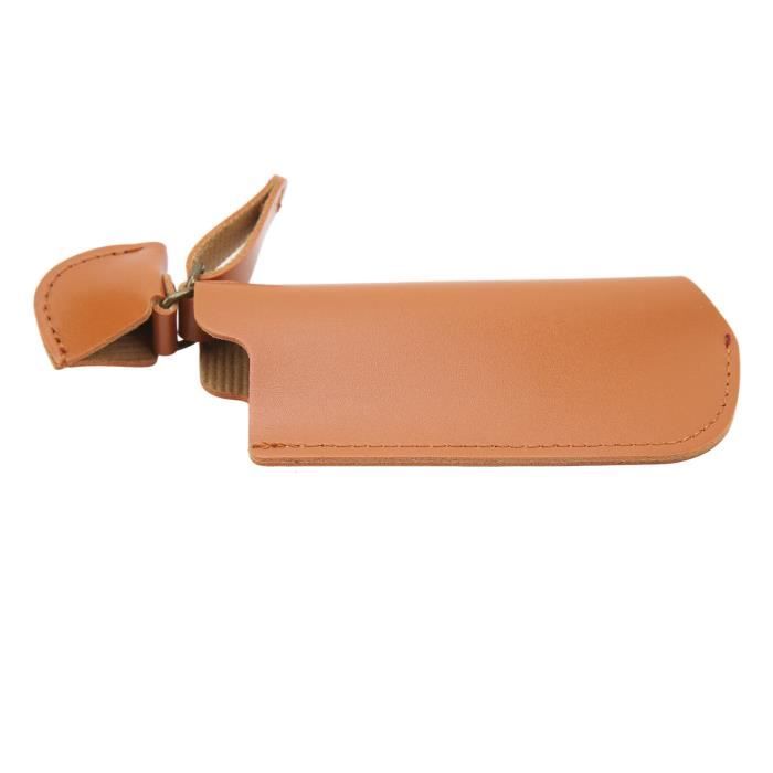 Pochette à briquet à rabat en cuir faite à la main, boîte de rangement tactique, support de rangement, doublure douce anti-rayures, boucle magnétique (noir Pochette à briquet à rabat en cuir faite à la main, boîte de rangement tactique, support de rangement, doublure douce anti-rayures, boucle magnétique (noir