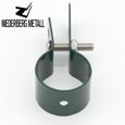 Collier de serrage Ø34mm Serre-joint en métal pour poteau de clôture rond Serre-joint avec vis Accessoires clôture grillagée Vert-1