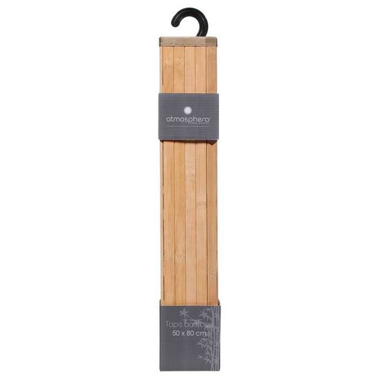 atmosphera tapis bambou latte l 50x80 cm naturel cdiscount maison