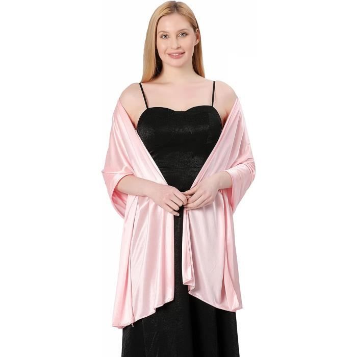 étole Pour Mariage Étole En Satin Châle De Mariée Elégante Wrap Foulard Écharpe En étole De Cérémonie Femme - 9