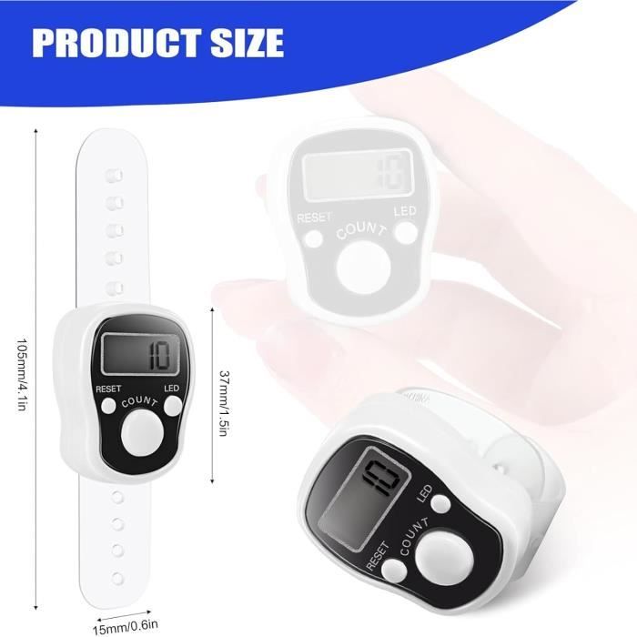 Compteur électronique portatif Tasbeeh doigt numérique minuterie de perle LCD affichage de chifes Tasbeeh Tasbih compteur de comptage manuel Clicker  1420