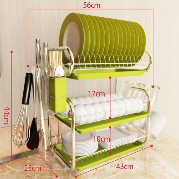 Ecoiffier Égouttoir à Vaisselle 34 Pièces – Set De Dînette Avec Couverts, Plastique Alimentaire, Fabriqué En France