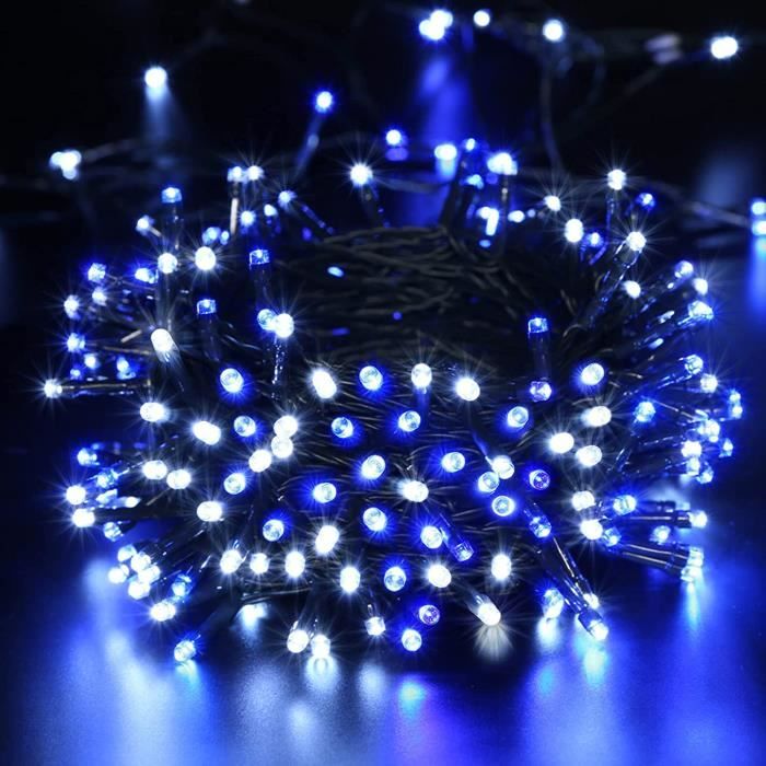 Guirlande Lumineuse LED Bleu, à Piles, 50 Micro Lumières LED pour