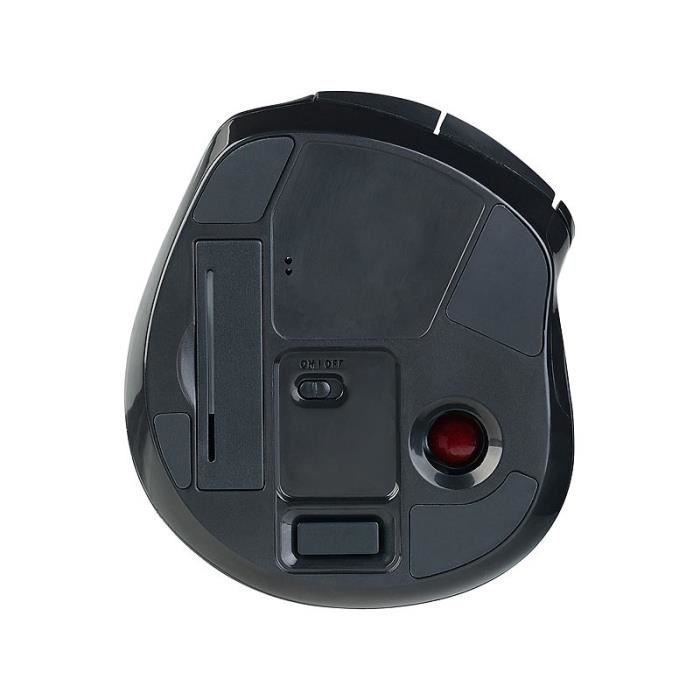  Souris trackball laser compacte sans fil 1200 dpi à 5 boutons et molette