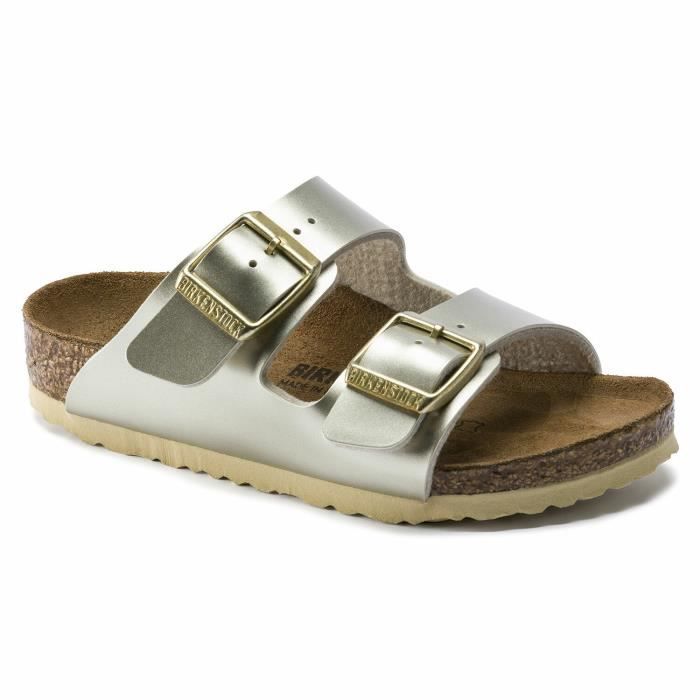 Sandales enfant Birkenstock Arizona Kids BF Electric argent or