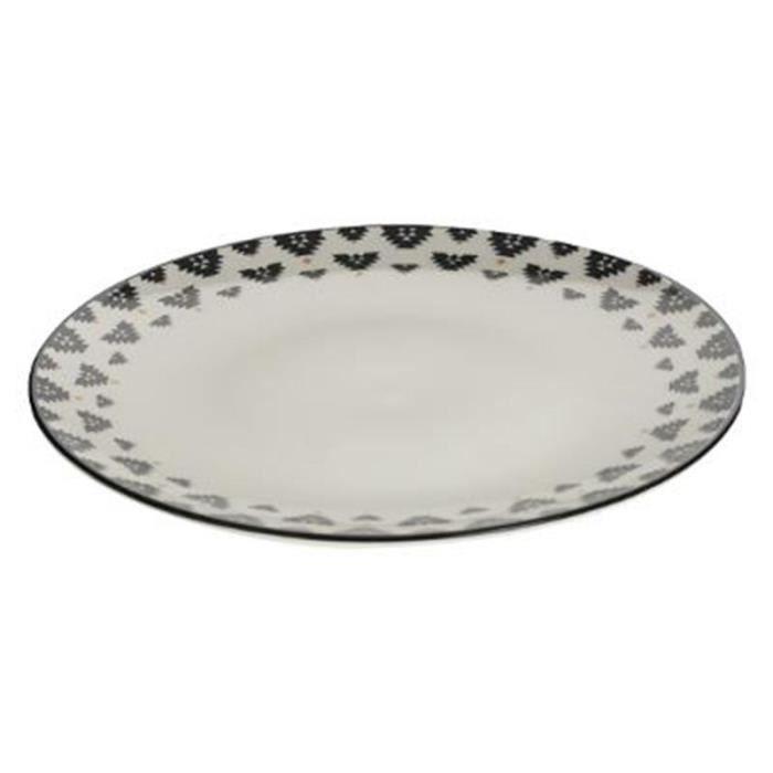 Assiette de Table Plate Transparente ( lot de 6 ) Avec Relief Flocons de  Neige Plat de Service Rond Dia.27 cm - Cdiscount Maison