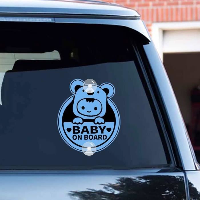 Autocollant personnalisé avec le nom du bébé à bord de la voiture,  ventouse, pour le style de la voiture, panneau d'avertissement, en PVC