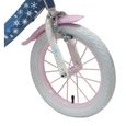 Vélo enfant fille 14'' La Reine des Neiges 2 (3/5 ans) - Coloris Bleu équipé de 2 freins + Porte Poupée & Panier avant-2