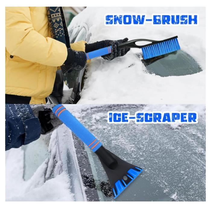 Grattoir à Glace Avec Gant - Pour Pare-brise Voiture, Poignée En Plastique, Dents Brise-glace