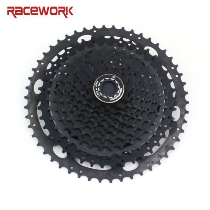 Piece Detachee RACEWORK 11 vitesses Cassette 11 50 52T VTT large rapport vtt velo roue libre noir Cassette pignon Type 11S 11 50T Cdiscount Sport