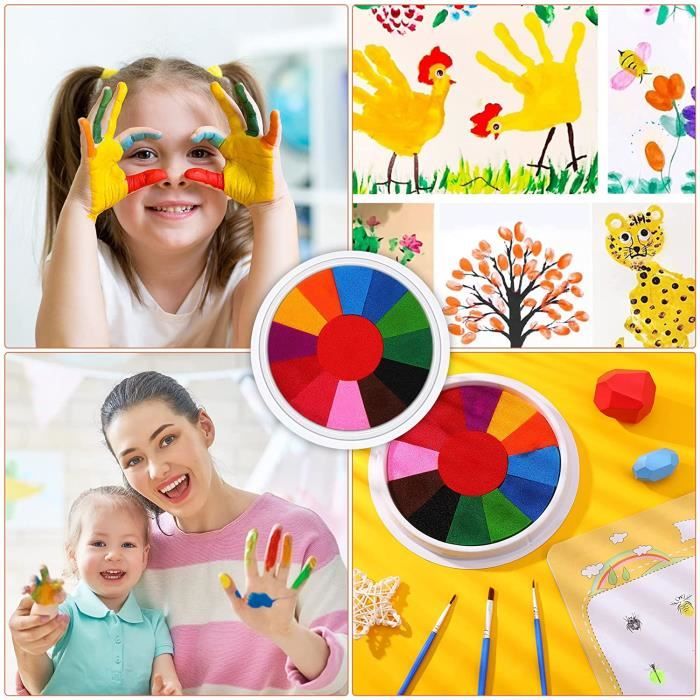 Kit de peinture au doigt lavable pour enfants, fournitures de peinture pour  dessin - AliExpress