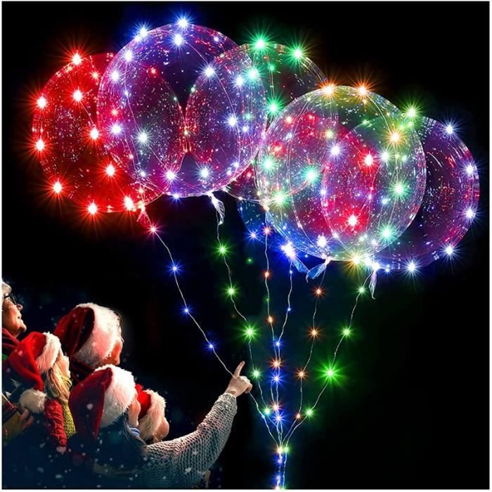 Ballons LED - Achat Ballons lumineux x10 - Rouge pas cher