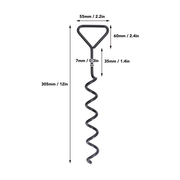 Lot De 4 Piquets U Galvanisés 32 Cm – Ancrage Solide Pour Trampoline, Tente, Bâche !