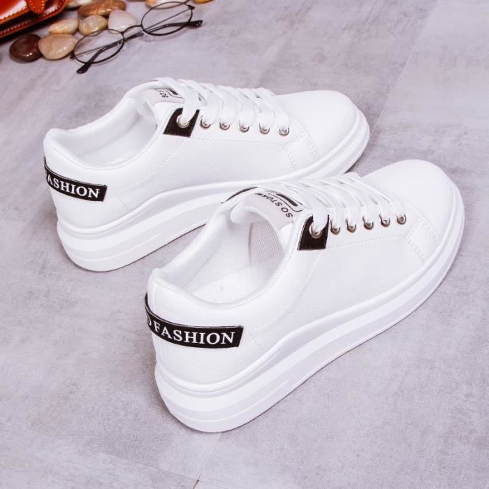 Basket femme en cuir blanc outlet