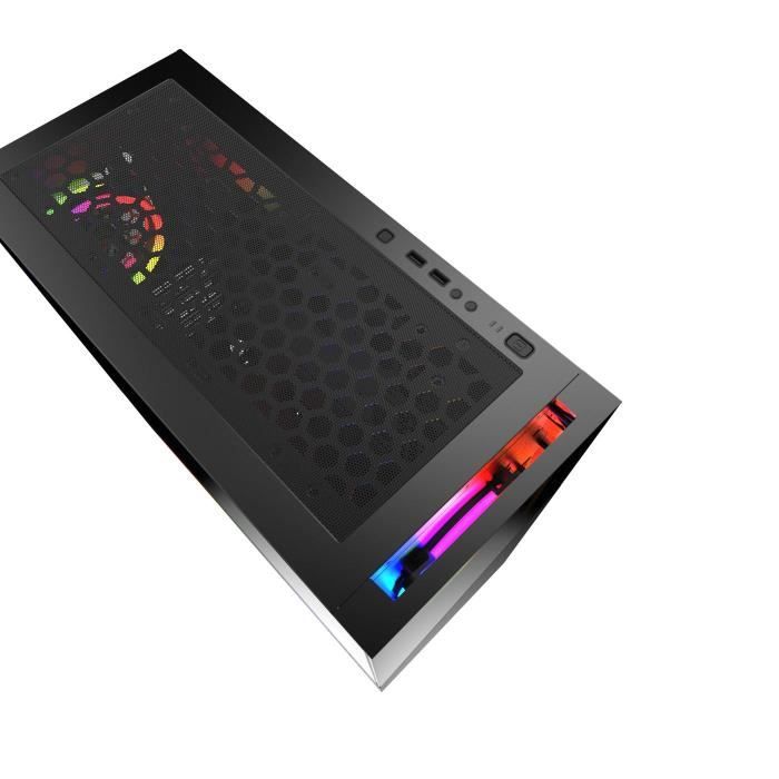 MRED - Boîtier PC Gamer ATX - Noir RGB Elite - Cdiscount Informatique