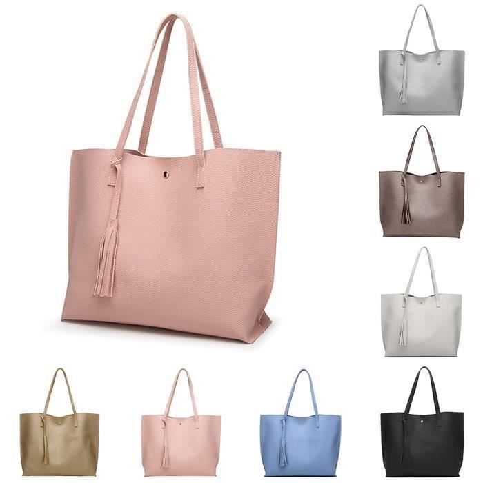 CZ11397 Sacs a Main pour femme pas cher Sacs a Bandouliere Grand Capacite style elegant en Cuir PU Or Cdiscount Bagagerie Maroquinerie