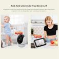 Babyphone Moniteur vidéo Caméra bébé berceuse capteur de température - écran LCD 4,5'' avec fonction d'interphone vision nocturne-3