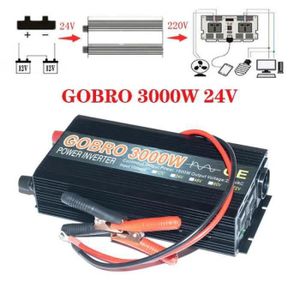 Onduleur 24V Vers 220V 200W - Pour Camion, Voiture 24V - 2 Prises AC + 4 Ports USB - Protection Intégrée