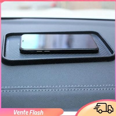 Tapis Antidérapant Premium Pour Tableau De Bord Voiture - 29x15cm En PVC, Rangement Pratique Pour Téléphone, Clés, Lunettes - Noir
