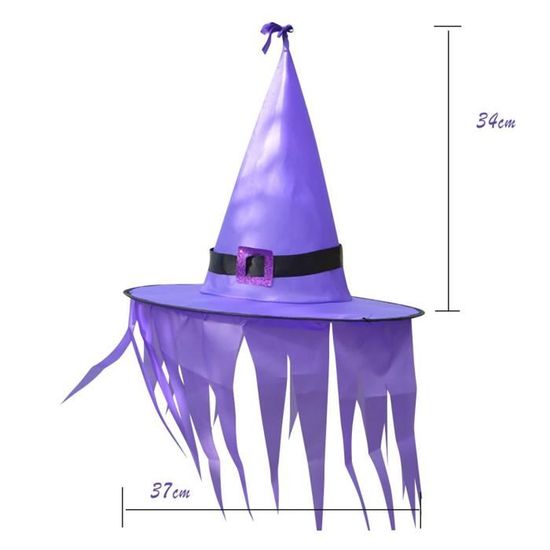 Peuvent être suspendus à l'intérieur Décoration d'Halloween Lunriwis Lot de 5 chapeaux de sorcière lumineux pour Halloween à l'extérieur et dans les cours.