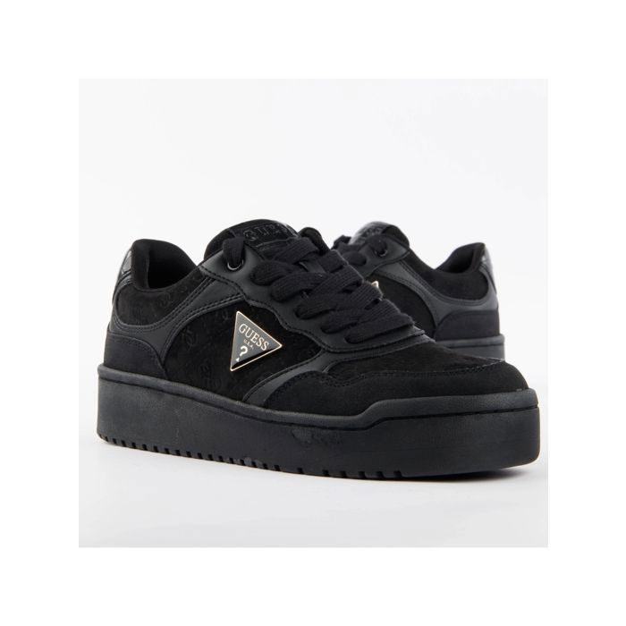 Baskets femme Guess Miram black Cdiscount Chaussures