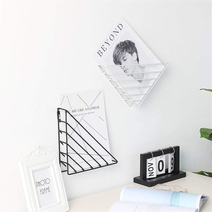Fer Mural Storage Magazine Rack Book Rack Multifonction Triangle ...
