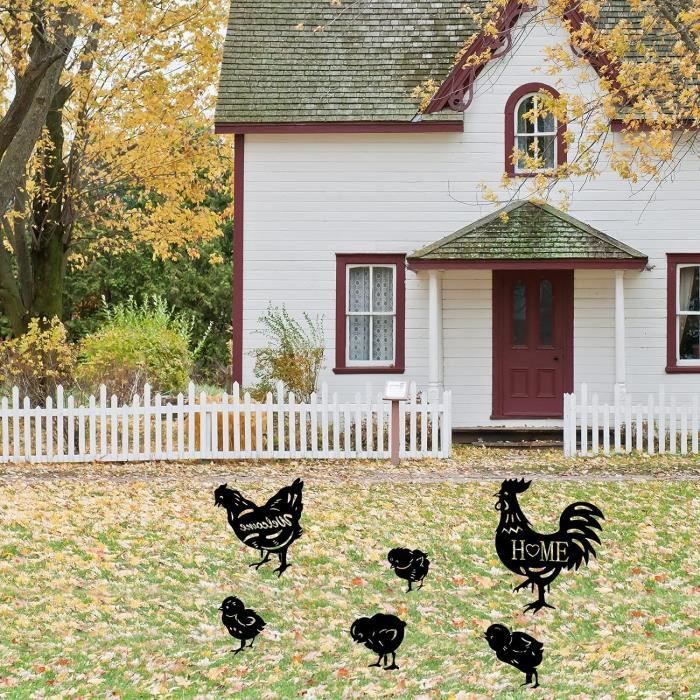 Gallio Metallo Décoration Jardin Poules MERYSAN Pièces Métal