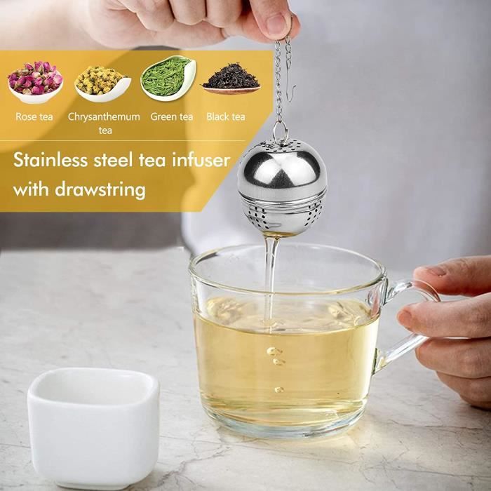 Infuseur à Thé 2PCS - Boule à Thé Acier Inoxydable - Filtre à Thé Maille Fine - Pour Thé, Épices
