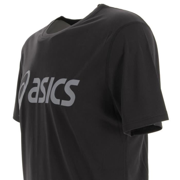 Asics t shirt homme noir 2025