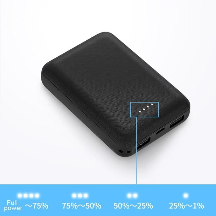 20000 mAh Batterie Externe 2 Ports USB 5V 2A Batterie Portable