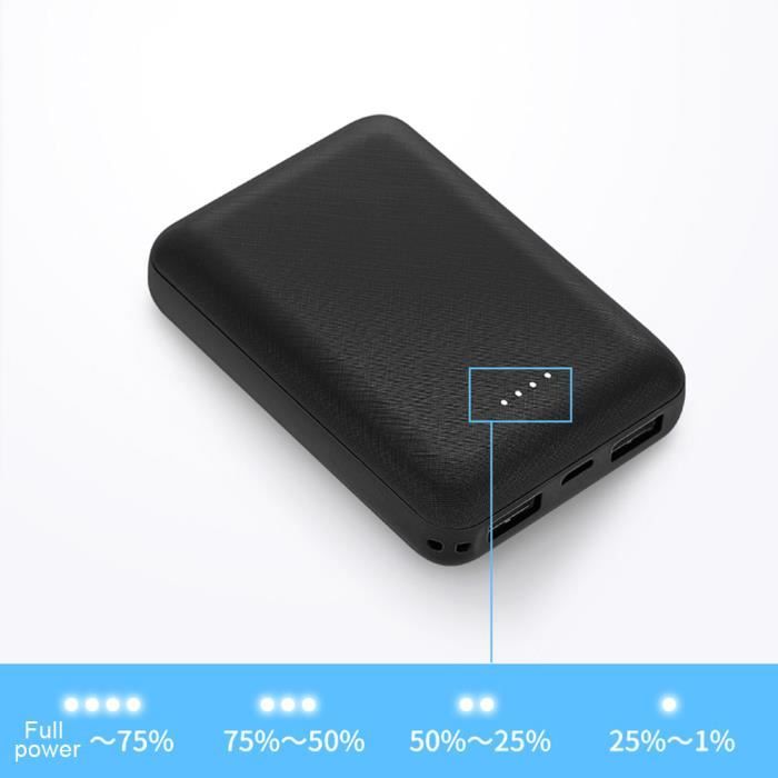 20000 mAh Batterie Externe - 2 Ports USB 5V 2A - Batterie Portable