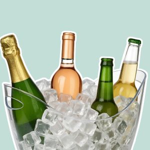 Seau à Champagne En Cristal Taillé 21 Cm - Rafraîchissoir Avec Poignée