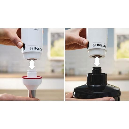Mixeur Plongeant Bosch ErgoMaster Série 4 - 600W - QuattroBlade - Variateur De Vitesse - Idéal Pour Soupes Et Smoothies