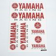 Planche de stickers autocollant déco YAMAHA RACING rouge pour moto scooter 50-0