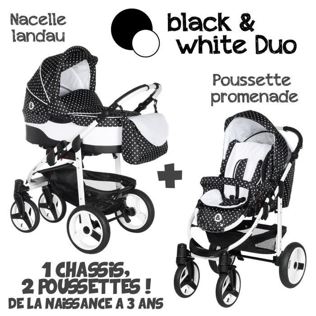 poussette duo 2 en 1