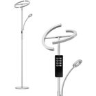 ANTENLICHT Mars Lampadaire LED 20W Gris | Liseuse 7W, Orientation et Couleur Réglables pour Salon, Chambre, Bureau