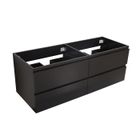 MOB-IN Meuble de salle de bain - SORRENTO - 120 cm - 4 tiroirs - Noir carbonne