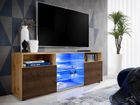 IAMS CHIEN Meuble TV T38 Extreme Furniture - Bronze Mat & Bois naturel - Façades en Bois Mat - L140cmxH53cmxP35cm