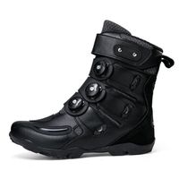 Ocymunboots-Chaussures de moto tout-terrain pour hommes et femmes,bottes de protection de rallye,haut de gamme- black[A1764]