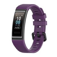 Bracelet de montre violet foncé en silicone antichoc pour Huawei Band 3 Pro